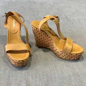 Beautiful Prada Wedge Sandals - Size 40 1/2 (US9.5)
